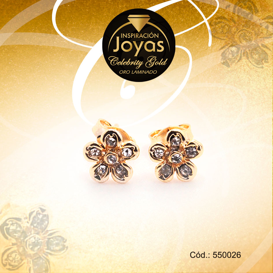 Zarcillo Celebrity Gold Tono Dorado Aleación Circón Trancadero: Mariposa A: 0,8 cm L: 0,3 cm Flor - 550026 Zarcillo Celebrity Gold Tono Dorado Aleación Circón Trancadero: Mariposa A: 0,8 cm L: 0,3 cm Flor - 550026 - Imagen 1