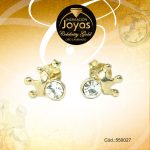 Zarcillo Celebrity Gold Tono Dorado Aleación Circón Trancadero: Mariposa   A: 0,8 cm L: 0,8 cm Corona - 550027