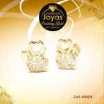 Zarcillo Celebrity Gold Tono Dorado Aleación Micro Circón Trancadero: Mariposa   A: 0,7 cm L: 0,9 cm Gato - 550038