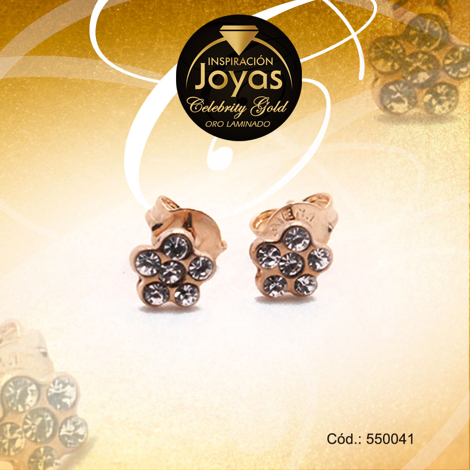 Zarcillo Celebrity Gold Tono Dorado Aleación Circón Trancadero: Mariposa A: 0,6 cm L: 0,3 cm Flor Zarcillo Celebrity Gold Tono Dorado Aleación Circón Trancadero: Mariposa A: 0,6 cm L: 0,3 cm Flor - Imagen 1