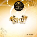 Zarcillo Celebrity Gold Tono Dorado Aleación Circón Trancadero: Mariposa   A: 0,7 cm L: 0,7 cm Corona - 550048