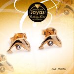 Zarcillo Celebrity Gold Tono Dorado Aleación Circón Trancadero: Mariposa   A: 1 cm L: 0,3 cm Delfín - 550056