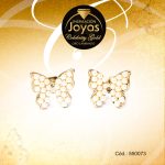 Zarcillo Celebrity Gold Tono Dorado Aleación Perla Trancadero: Mariposa   A: 0,9 cm L: 1 cm Mariposa - 550073