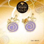 Zarcillo Celebrity Gold Tono Dorado Aleación Esmalte Trancadero: Mariposa   A: 0,5 cm L: 0,5 cm Chupeta Morado - 550131