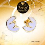 Zarcillo Celebrity Gold Tono Dorado Aleación Esmalte Trancadero: Mariposa   A: 0,7 cm L: 0,9 cm Tulipán Lila - 550135