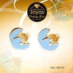 Zarcillo Celebrity Gold Tono Dorado Aleación Esmalte Trancadero: Mariposa   A: 0,7 cm L: 0,9 cm Tulipán Azul - 550137