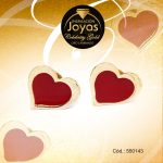 Zarcillo Celebrity Gold Tono Dorado Aleación Esmalte Trancadero: Mariposa   A: 1,1 cm L: 0,8 cm Corazón  Rojo - 550143