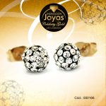 Zarcillo Celebrity Gold Tono Dorado Aleación Micro Circón Trancadero: Mariposa   A: 0,6 cm L: 0,6 cm Esfera - 550166