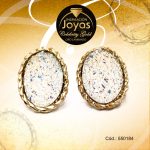 Zarcillo Celebrity Gold Tono Dorado Aleación Piedra Trancadero: Mariposa   A: 1,7 cm L: 1,2 cm Óvalo Blanco - 550184