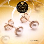 Zarcillo Celebrity Gold Tono Dorado Aleación Perla Trancadero: Mariposa   A: 0,5 cm L: 0,4 cm Solitario - 550197