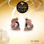 Zarcillo Celebrity Gold Tono Dorado Aleación Circón Trancadero: Mariposa   A: 0,7 cm L: 0,3 cm Corazón - 550203