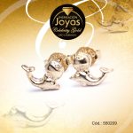 Zarcillo Celebrity Gold Tono Dorado Variado  Trancadero: Mariposa   A: 1 cm L: 0,3 cm Delfín - 550209