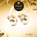 Zarcillo Celebrity Gold Tono Dorado Esfera  Trancadero: Mariposa   A: 0,5 cm L: 0,5 cm Repuje - 550214