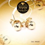 Zarcillo Celebrity Gold Tono Dorado Esfera  Trancadero: Mariposa   A: 0,4 cm L: 0,4 cm Repuje - 550220