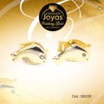 Zarcillo Celebrity Gold Tono Dorado Variado  Trancadero: Mariposa   A: 0,7 cm L: 0,1 cm Pez - 550236