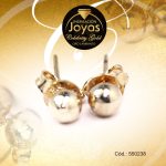 Zarcillo Celebrity Gold Tono Dorado Esfera  Trancadero: Mariposa   A: 0,3 cm L: 0,9 cm Pulida - 550238