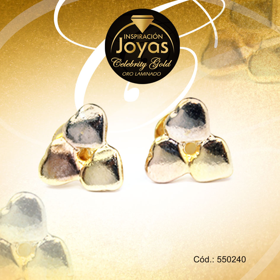 Zarcillo Celebrity Gold Tono Dorado Variado Trancadero: Mariposa A: 0,8 cm L: 0,8 cm Corazones - 550240 Zarcillo Celebrity Gold Tono Dorado Variado Trancadero: Mariposa A: 0,8 cm L: 0,8 cm Corazones - 550240 - Imagen 1