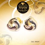 Zarcillo Celebrity Gold Tono 3 Tonos Variado  Trancadero: Mariposa   A: 0,7 cm L: 1,2 cm Círculo - 550241