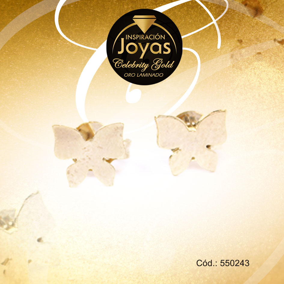 Zarcillo Celebrity Gold Tono Dorado Variado Trancadero: Mariposa A: 0,6 cm L: 0,1 cm Mariposa - 550243 Zarcillo Celebrity Gold Tono Dorado Variado Trancadero: Mariposa A: 0,6 cm L: 0,1 cm Mariposa - 550243 - Imagen 1