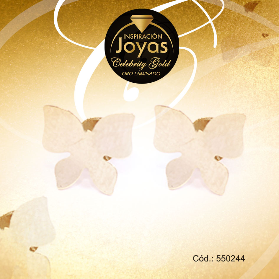 Zarcillo Celebrity Gold Tono Dorado Variado Trancadero: Mariposa A: 1,1 cm L: 0,1 cm Mariposa - 550244 Zarcillo Celebrity Gold Tono Dorado Variado Trancadero: Mariposa A: 1,1 cm L: 0,1 cm Mariposa - 550244 - Imagen 1