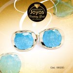 Zarcillo Celebrity Gold Tono Dorado Aleación Piedra Trancadero: Mariposa   A: 0,8 cm L: 1 cm Esfera  Turquesa - 550253