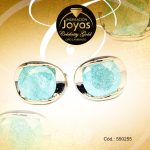 Zarcillo Celebrity Gold Tono Dorado Aleación Piedra Trancadero: Mariposa   A: 0,8 cm L: 1 cm Esfera  Azul - 550255