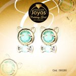 Zarcillo Celebrity Gold Tono Dorado Aleación Piedra Trancadero: Mariposa   A: 1 cm L: 1 cm Gato Azul - 550260