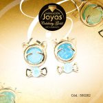 Zarcillo Celebrity Gold Tono Dorado Aleación Piedra Trancadero: Mariposa   A: 1 cm L: 1 cm Gato Azul - 550262