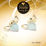 Zarcillo Celebrity Gold Tono Dorado Aleación Piedra Trancadero: Mariposa   A: 1,5 cm L: 0,5 cm Corazón con Alas Azul - 550283