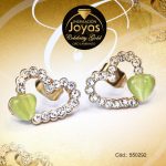 Zarcillo Celebrity Gold Tono Dorado Aleación Micro Circón Trancadero: Mariposa   A: 1,2 cm L: 1 cm Corazón - 550292