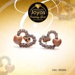 Zarcillo Celebrity Gold Tono Dorado Aleación Micro Circón Trancadero: Mariposa   A: 1,2 cm L: 1 cm Corazón - 550294