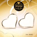 Zarcillo Celebrity Gold Tono Dorado Aleación Piedra Trancadero: Mariposa   A: 1,9 cm L: 1,5 cm Corazón Blanco - 550305