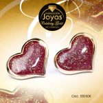 Zarcillo Celebrity Gold Tono Dorado Aleación Piedra Trancadero: Mariposa   A: 1,9 cm L: 1,5 cm Corazón Vinotinto - 550306