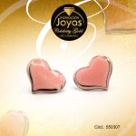 Zarcillo Celebrity Gold Tono Dorado Aleación Piedra Trancadero: Mariposa   A: 1,9 cm L: 1,5 cm Corazón Rosado - 550307