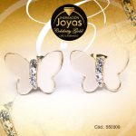 Zarcillo Celebrity Gold Tono Dorado Aleación Nacar Trancadero: Mariposa   A: 1,2 cm L: 0,9 cm Mariposa Blanco - 550309