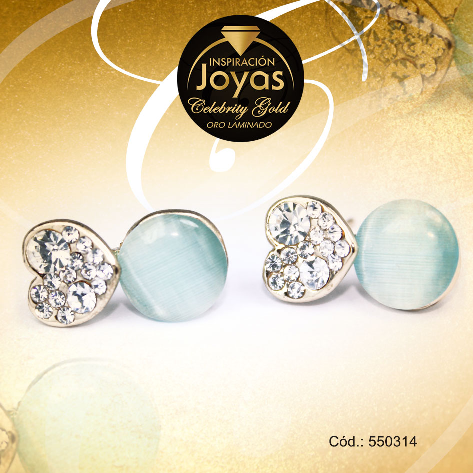 Zarcillo Celebrity Gold Tono Dorado Aleación Piedra Trancadero: Mariposa A: 0,9 cm L: 1,8 cm Esfera Azul - 550314 Zarcillo Celebrity Gold Tono Dorado Aleación Piedra Trancadero: Mariposa A: 0,9 cm L: 1,8 cm Esfera Azul - 550314 - Imagen 1