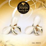 Zarcillo Celebrity Gold Tono Dorado Aleación Nacar Trancadero: Mariposa   A: 2 cm L: 1,2 cm Lazo Blanco - 550319