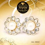 Zarcillo Celebrity Gold Tono Dorado Aleación Circón Trancadero: Mariposa   A: 1,2 cm L: 1,2 cm Flor Blanco - 550321