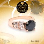 Anillo Celebrity Gold Aleación Piedra Dorado Círculo Negro T: 7 - 560065