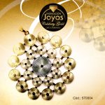 Dije Celebrity Gold Tono 3 Tonos Variado  Trancadero: 0   A: 5 cm L: 5,5 cm Círculos Filigrama  - 570004