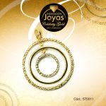 Dije Celebrity Gold Tono Dorado Aleación Micro Circón Trancadero: 0   A: 3 cm L: 4 cm Círculo Múltiple  - 570011