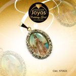 Dije Celebrity Gold Tono Dorado Religioso Micro Circón Trancadero: 0   A: 2 cm L: 3 cm Virgen  - 570023