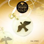 Dije Celebrity Gold Tono Dorado Aleación Esmalte Trancadero: 0   A: 1,5 cm L: 2,5 cm Pájaro Blanco - 570031