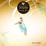 Dije Celebrity Gold Tono Dorado Aleación Esmalte Trancadero: 0   A: 1 cm L: 3 cm Pájaro Azul - 570036