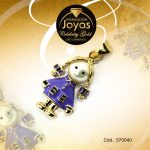 Dije Celebrity Gold Tono Dorado Aleación Esmalte Trancadero: 0   A: 1,5 cm L: 3 cm Niña  Morado - 570040