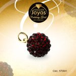 Dije Celebrity Gold Tono Dorado Aleación Micro Circón Trancadero: 0   A: 1 cm L: 2 cm Esfera Rojo - 570041