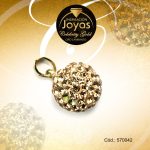 Dije Celebrity Gold Tono Dorado Aleación Micro Circón Trancadero: 0   A: 1 cm L: 2 cm Esfera Dorado - 570042