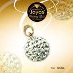 Dije Celebrity Gold Tono Dorado Aleación Micro Circón Trancadero: 0   A: 1 cm L: 2 cm Esfera Blanco - 570046