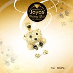 Dije Celebrity Gold Tono Dorado Aleación Esmalte Trancadero: 0   A: 1,5 cm L: 3 cm Oso Blanco y Negro - 570050