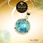 Dije Celebrity Gold Tono Dorado Aleación Piedra Trancadero: 0   A: 2,5 cm L: 4 cm Círculo Azul - 570054